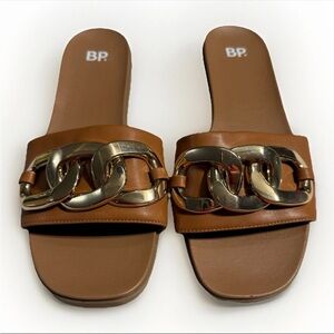 Womens Size 10 Slide Flats Sandals BP Serafina Brown NWOT